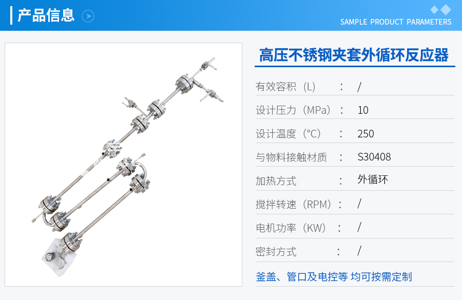 上海不锈钢高压管式反应器